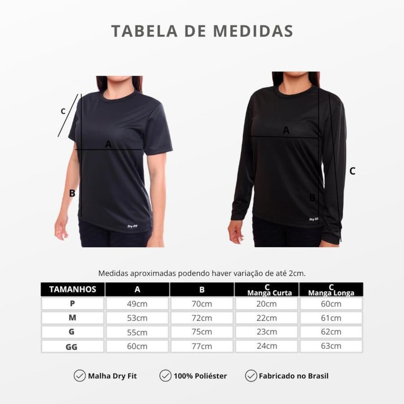 Camiseta Manga Longa Dry Fit Treino Academia Blusa - Feminina - Foto 3