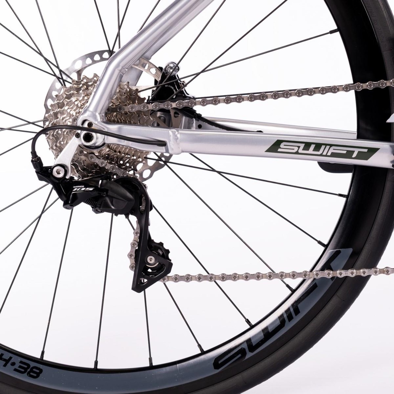 Bicicleta Speed Road Swift Enduravox Evo 2023 Shimano 105 Cor Prateado  Tamanho do quadro S 48 (165~170cm)