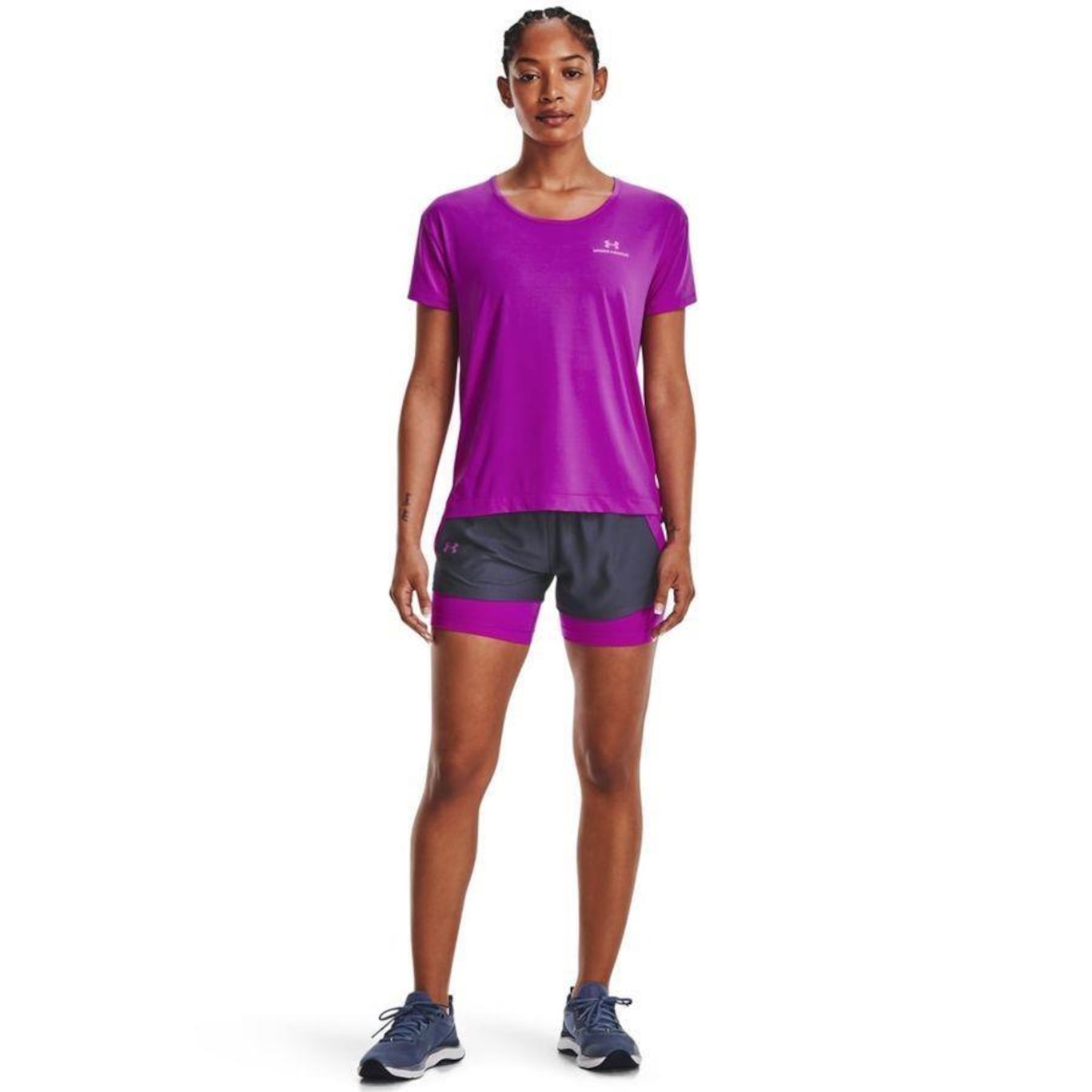 Shorts Under Armour Play UP 2 IN 1 - Feminino - Foto 2