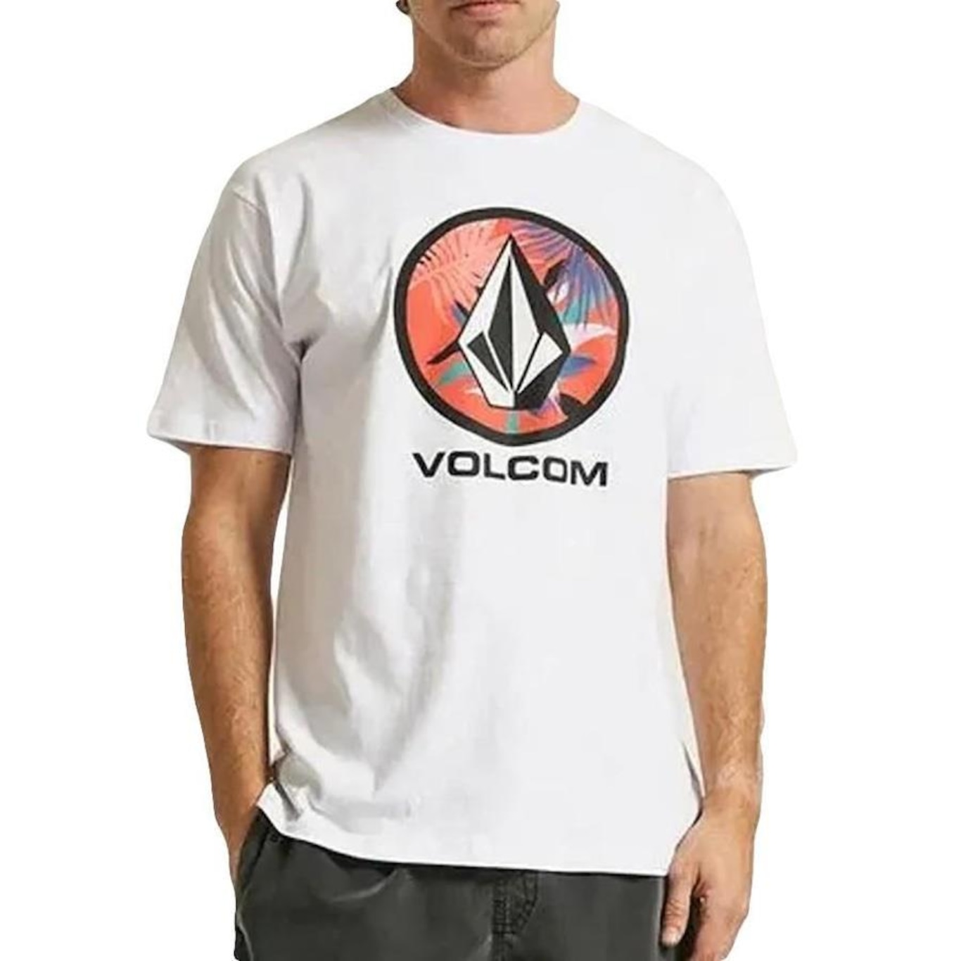 Camiseta Volcom Circle Stone Leaf - Masculina - Foto 1