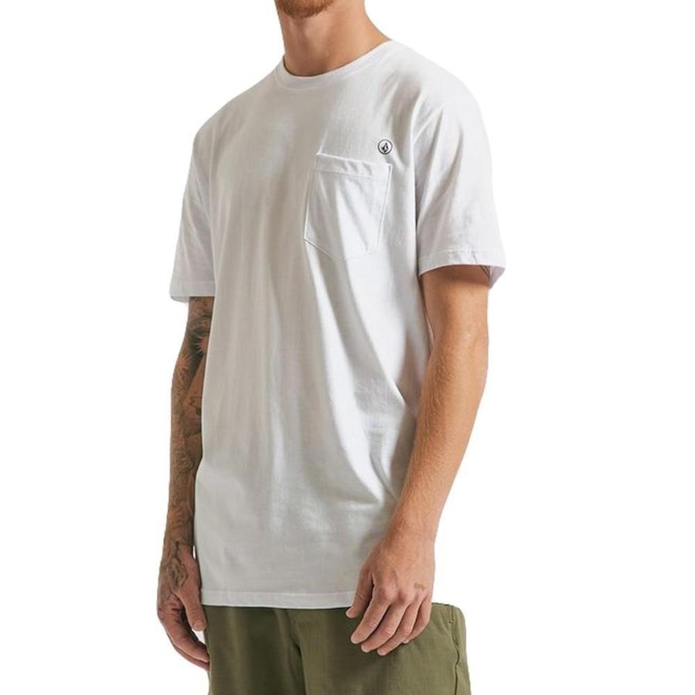 Camiseta Volcom Long Fit Solid Pocket SM23 - Masculina - Foto 1