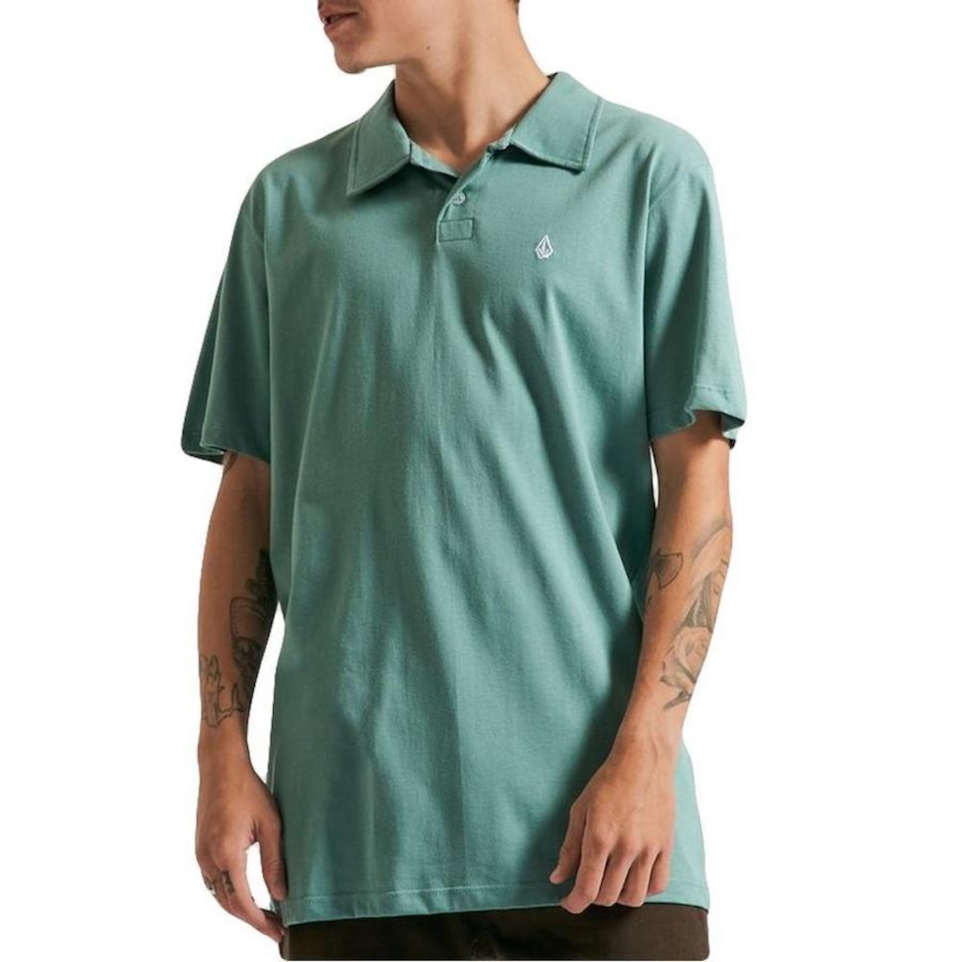 Camiseta Volcom Polo Solid Stone SM23 - Masculino - Foto 1