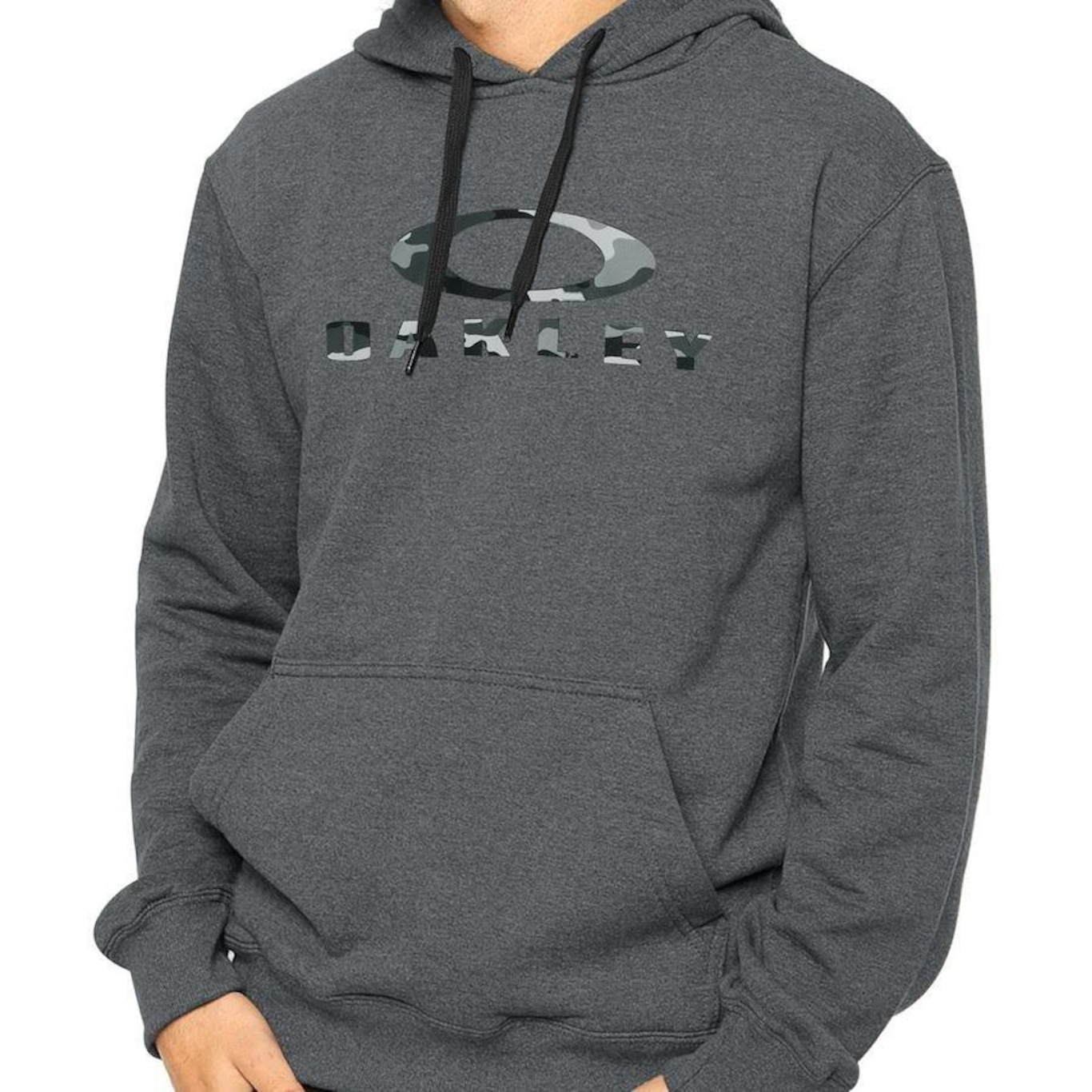 BLusão de Moletom com Capuz Oakley Camo Hoodie Atlhetic Heather - Masculino - Foto 3