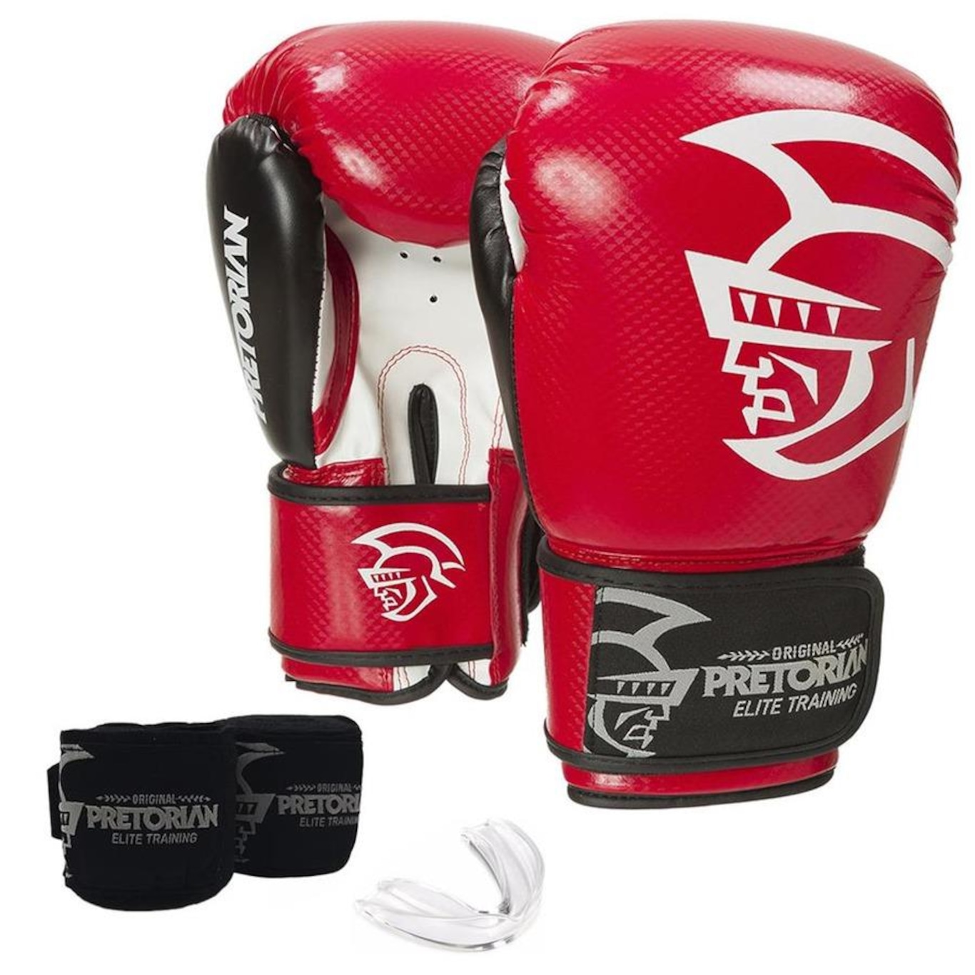 Kit de Boxe Pretorian Elite Luvas + Bucal + Bandagem - Adulto - Foto 1