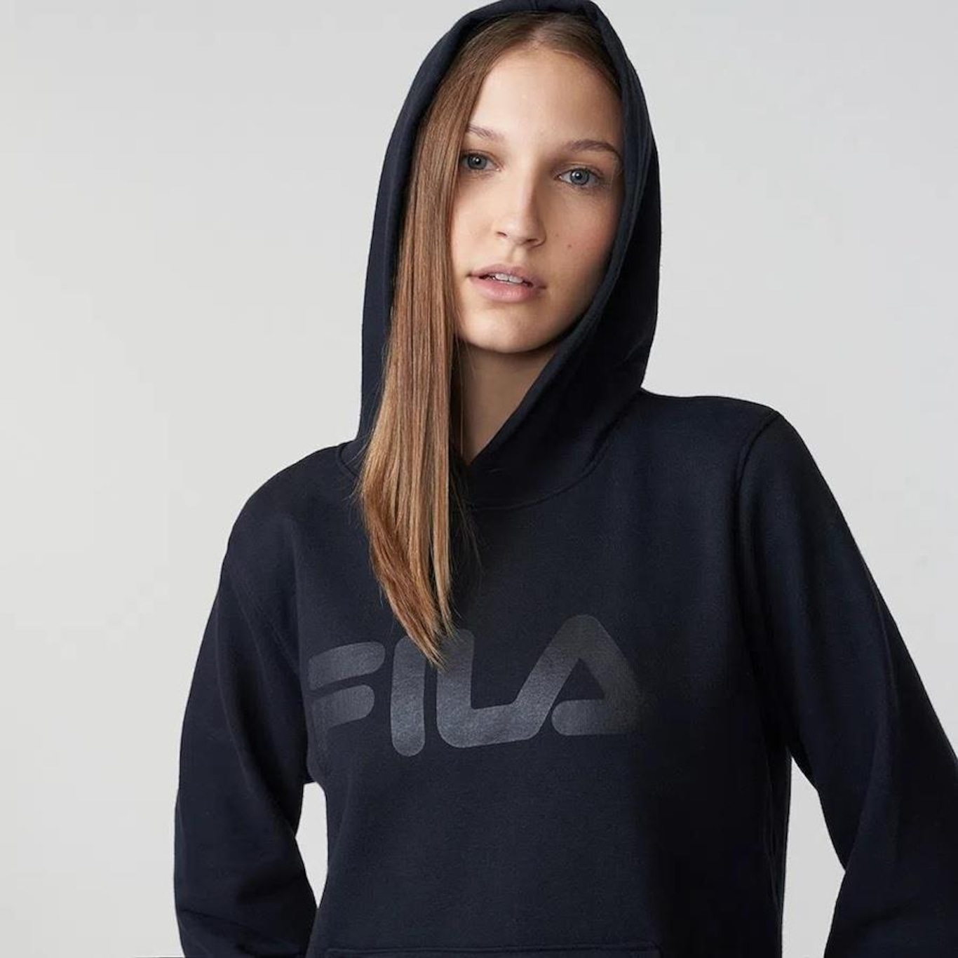 Blusão com Capuz Fila Letter - Feminino - Foto 6