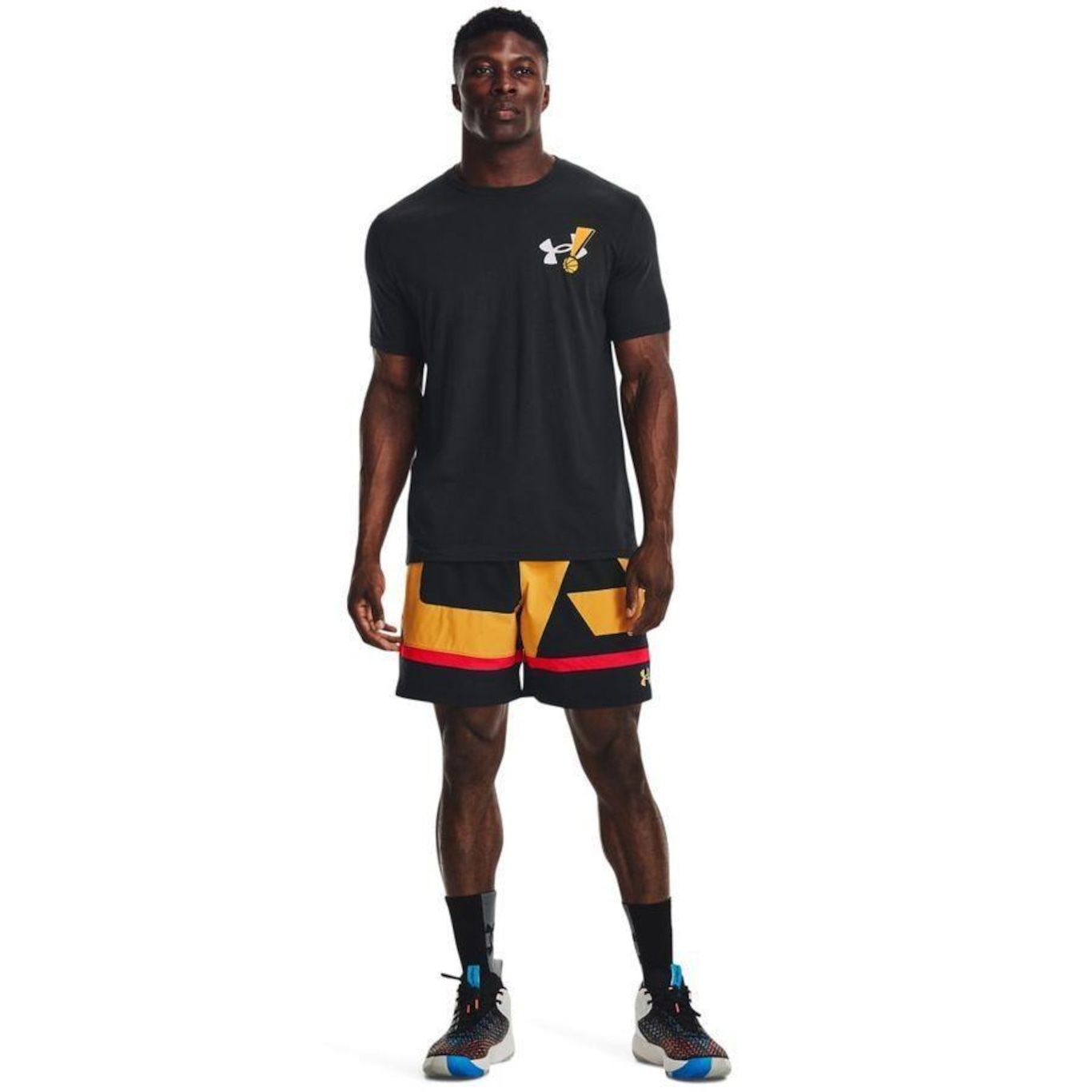 Camiseta de Basquete Under Armour Exclamation Bball SS B - Masculina - Foto 2