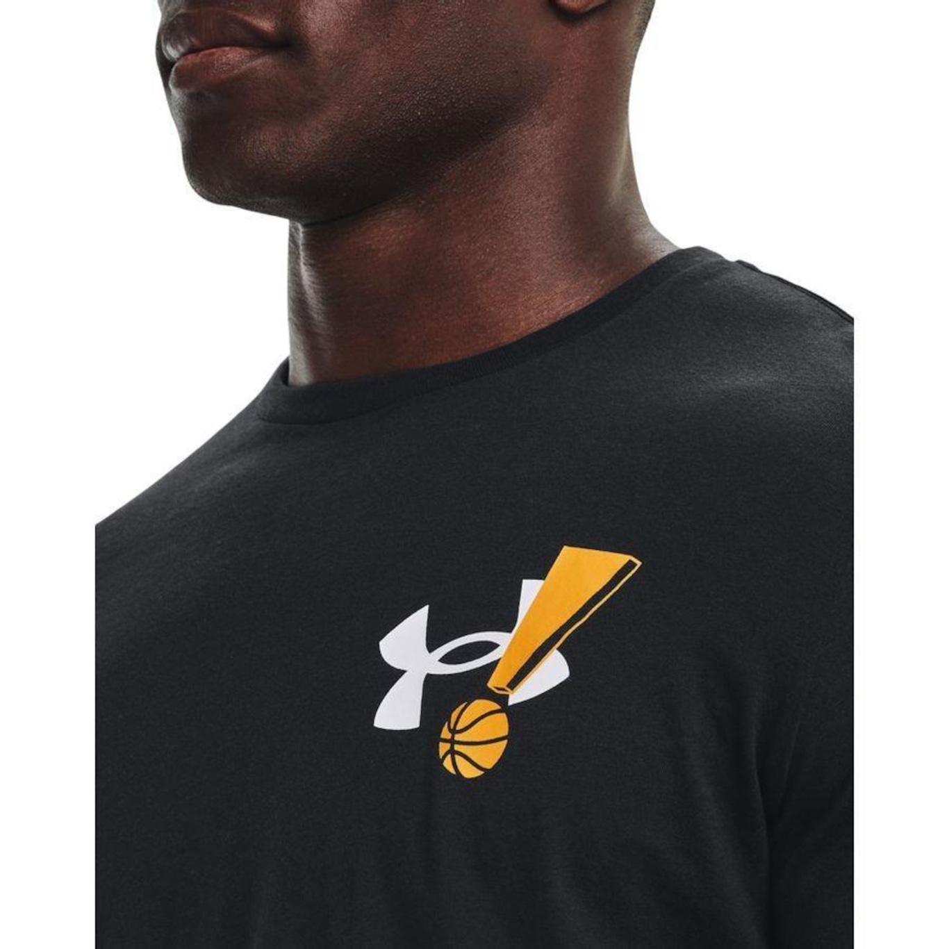 Camiseta de Basquete Under Armour Exclamation Bball SS B - Masculina - Foto 4