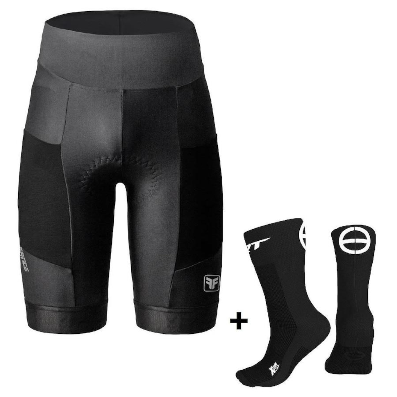 Bermuda de Ciclismo Free Force Endurance Gel- Masculina + Par de Meias - Foto 1