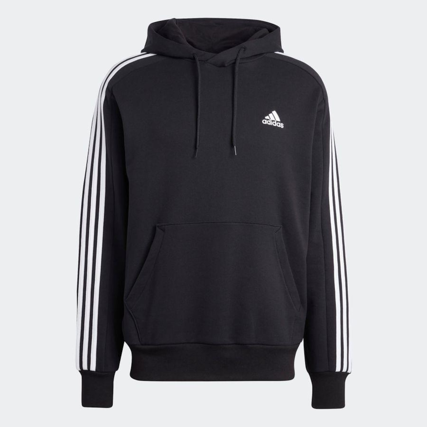 Blusão de Moletom com Capuz adidas Essential 3 Stripes - Masculino - Foto 4