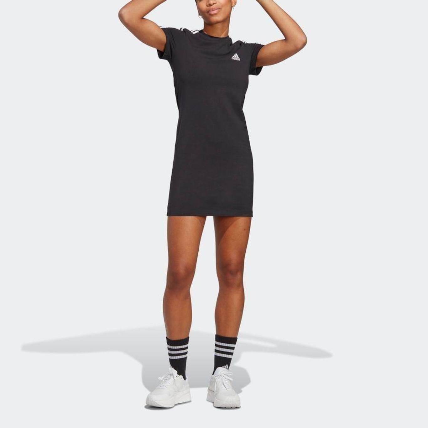 Vestido adidas Essentials 3-Stripes - Feminino - Foto 5