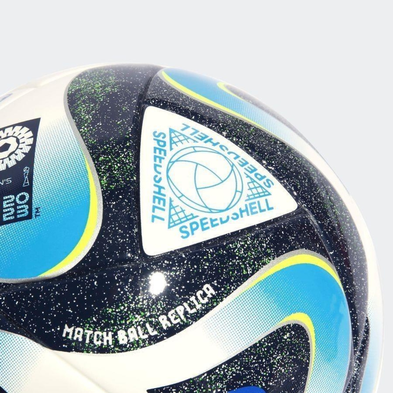 Bola de Futebol Society Copa Do Mundo Feminina Adidas Oceaunz - Branco+Azul