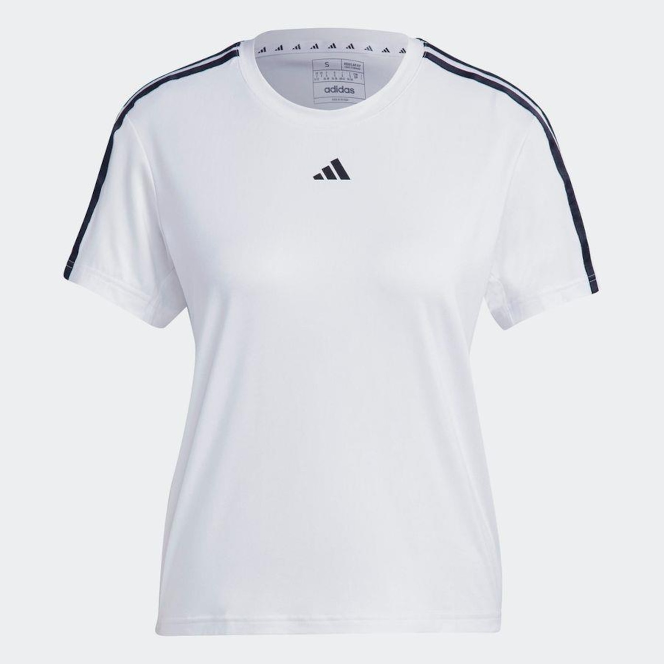 Camiseta Feminina adidas Manga Curta Essentials 3 Listras - Foto 3