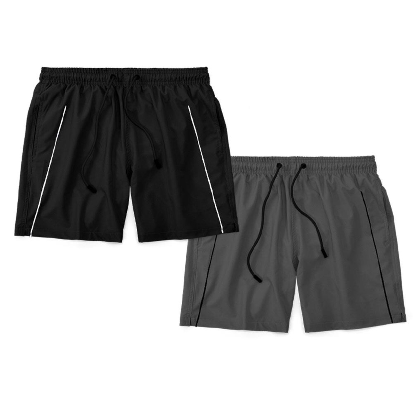 Kit Bermudas Tactel Black Bear com Bolsos e Listras - 2 Unidades - Masculina - Foto 1