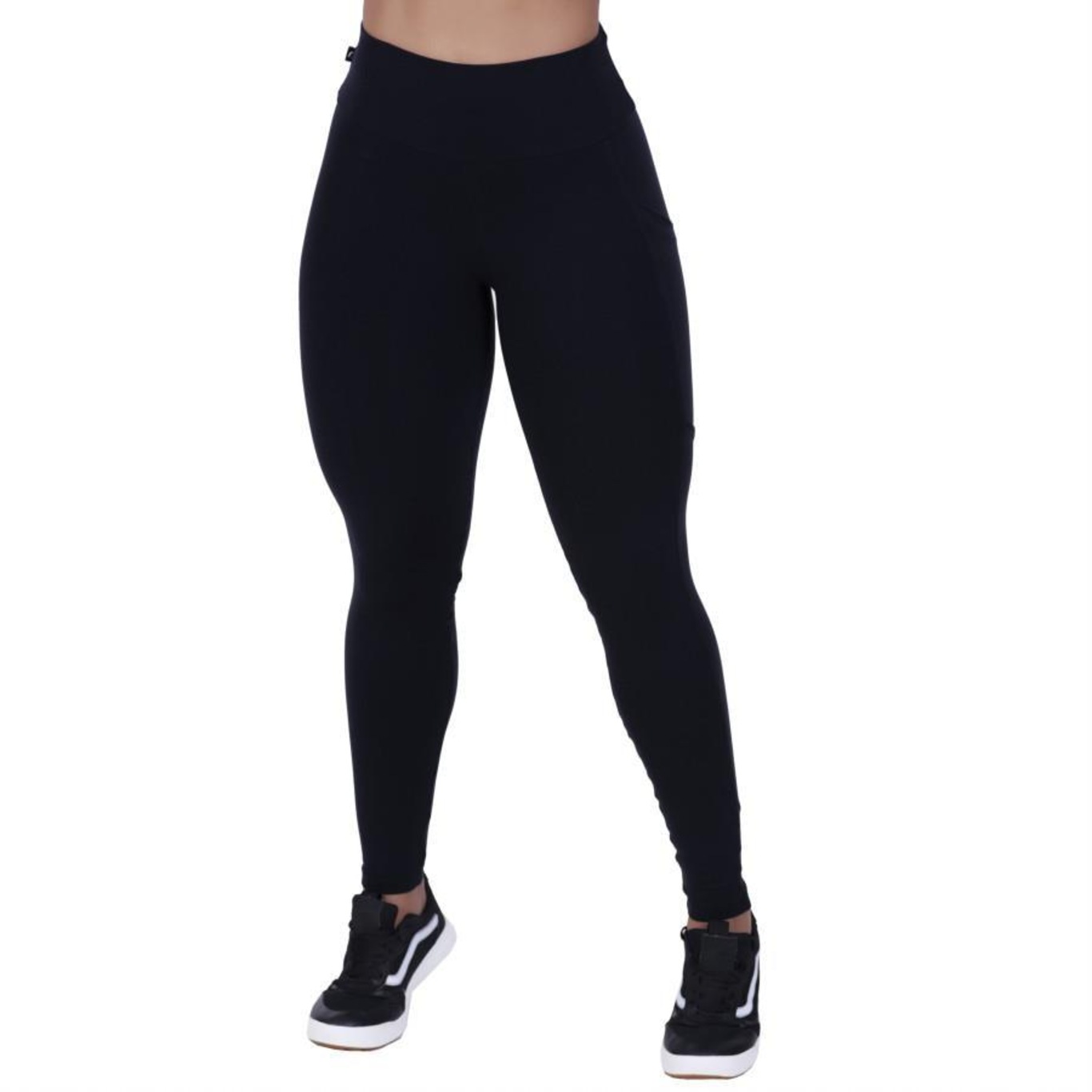 Legging Academia Cós Alto Bolso Lateral Fitness