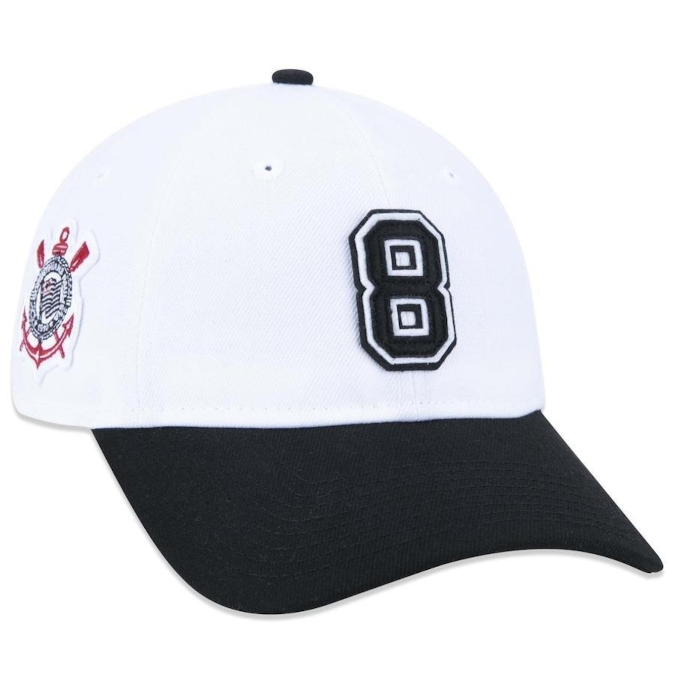 Boné Aba Curva New Era 9Twenty Corinthians Futebol - Strapback - Adulto - Foto 1