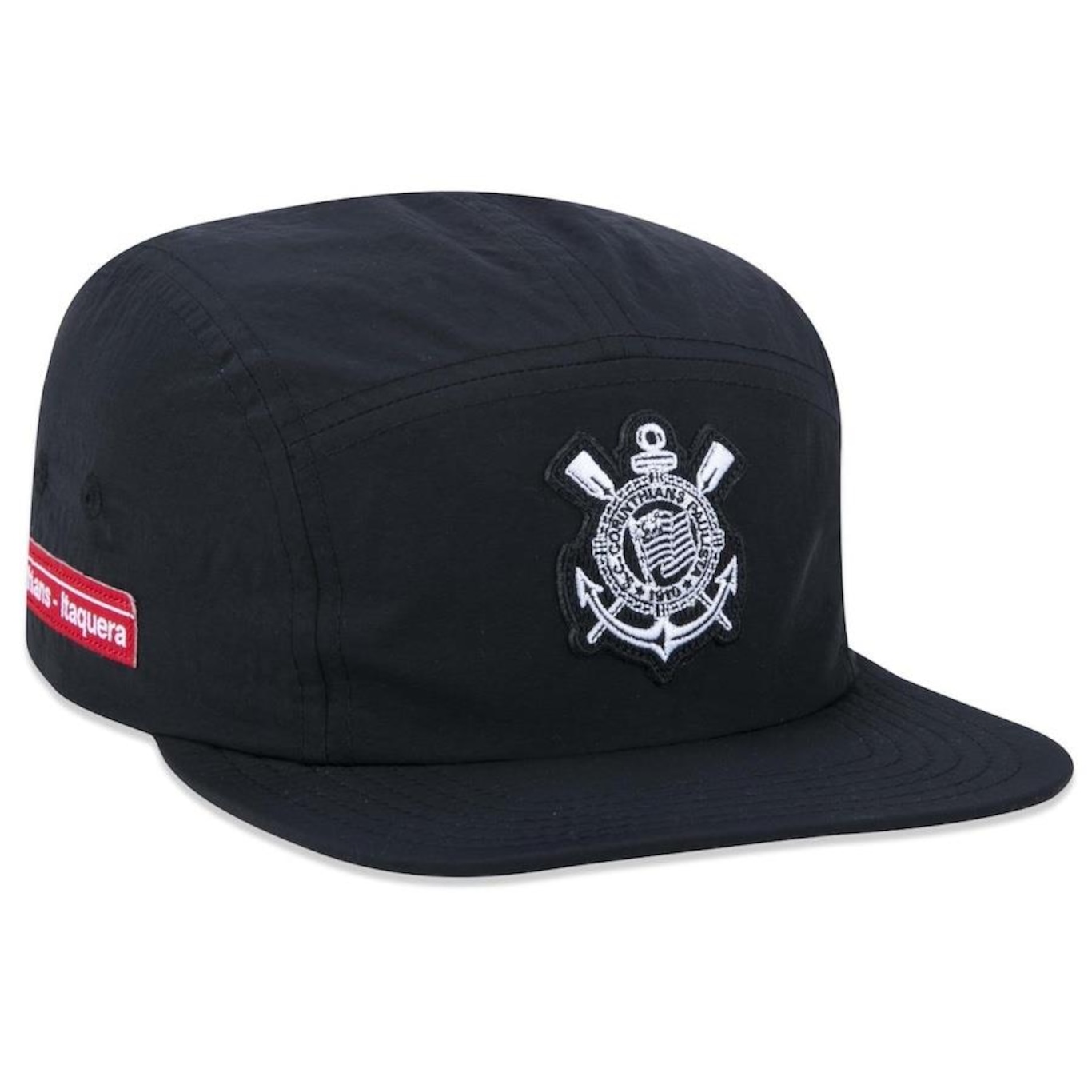 Boné Aba Reta New Era Camper Corinthians Futebol - Strapback - Adulto - Foto 3