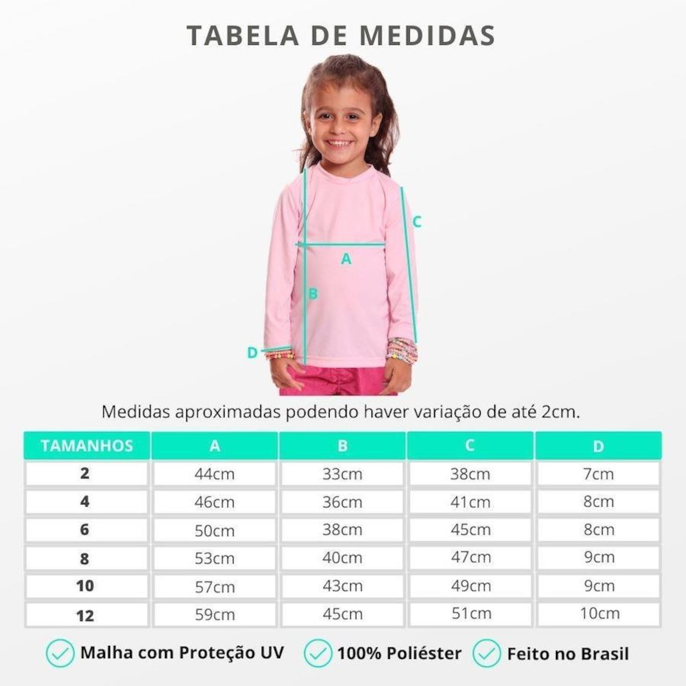 Kit Camisetas Manga Longa Dellas Fit Térmica - 4 Unidades - Infantil - Foto 4