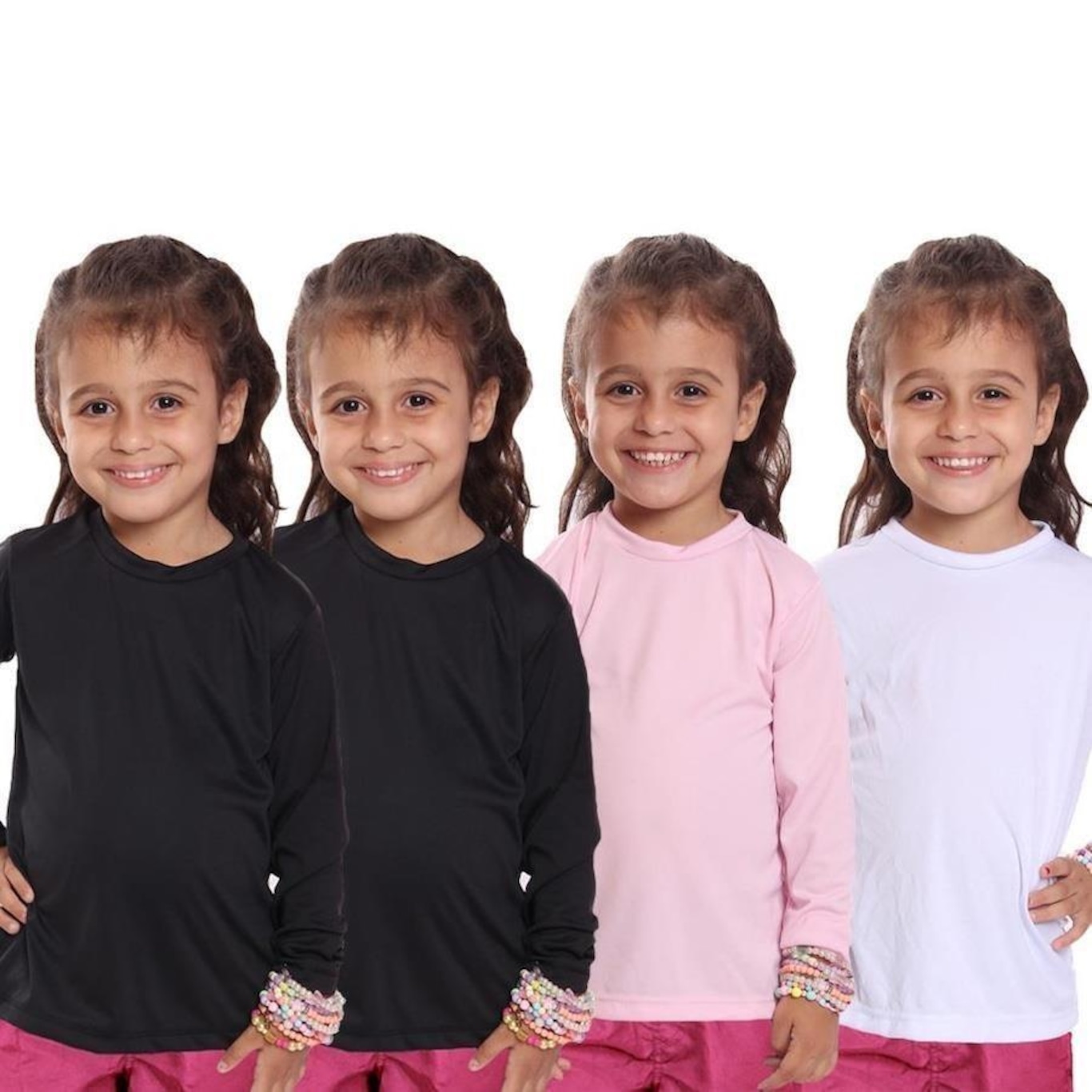 Kit Camisetas Manga Longa Dellas Fit Térmica - 4 Unidades - Infantil - Foto 1