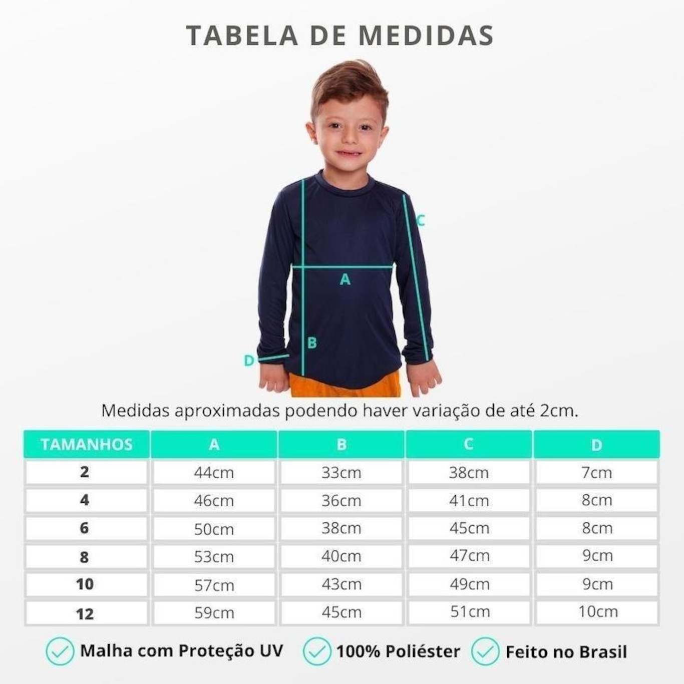 Kit Camisetas Manga Longa Dellas Fit Térmica - 4 Unidades - Infantil - Foto 4