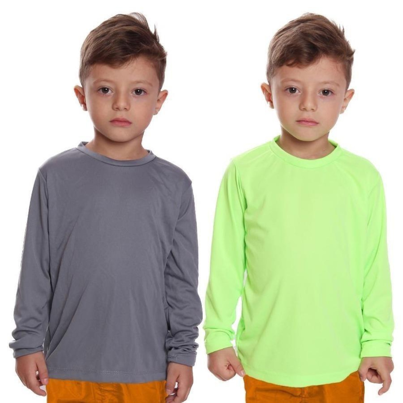 Kit Camisetas Manga Longa Dellas Fit Térmica - 2 Unidades - Infantil - Foto 1