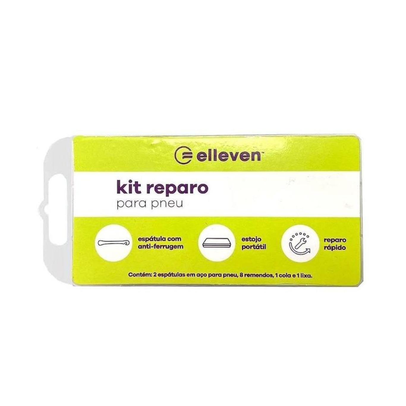 Kit de Reparo Elleven com Espatula + Cola + Lixa - Foto 1