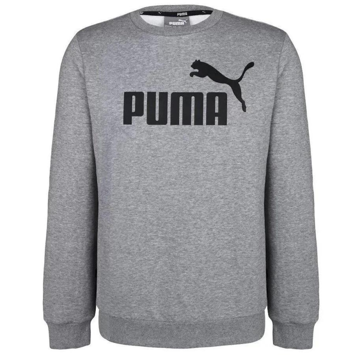 Blusão de Moletom Puma Ess Big Logo Crew - Masculino - Foto 1