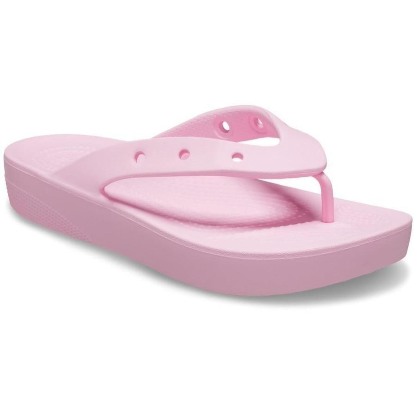 Chinelo Crocs Classic Plataform Flip Flamingo - Feminino - Foto 3