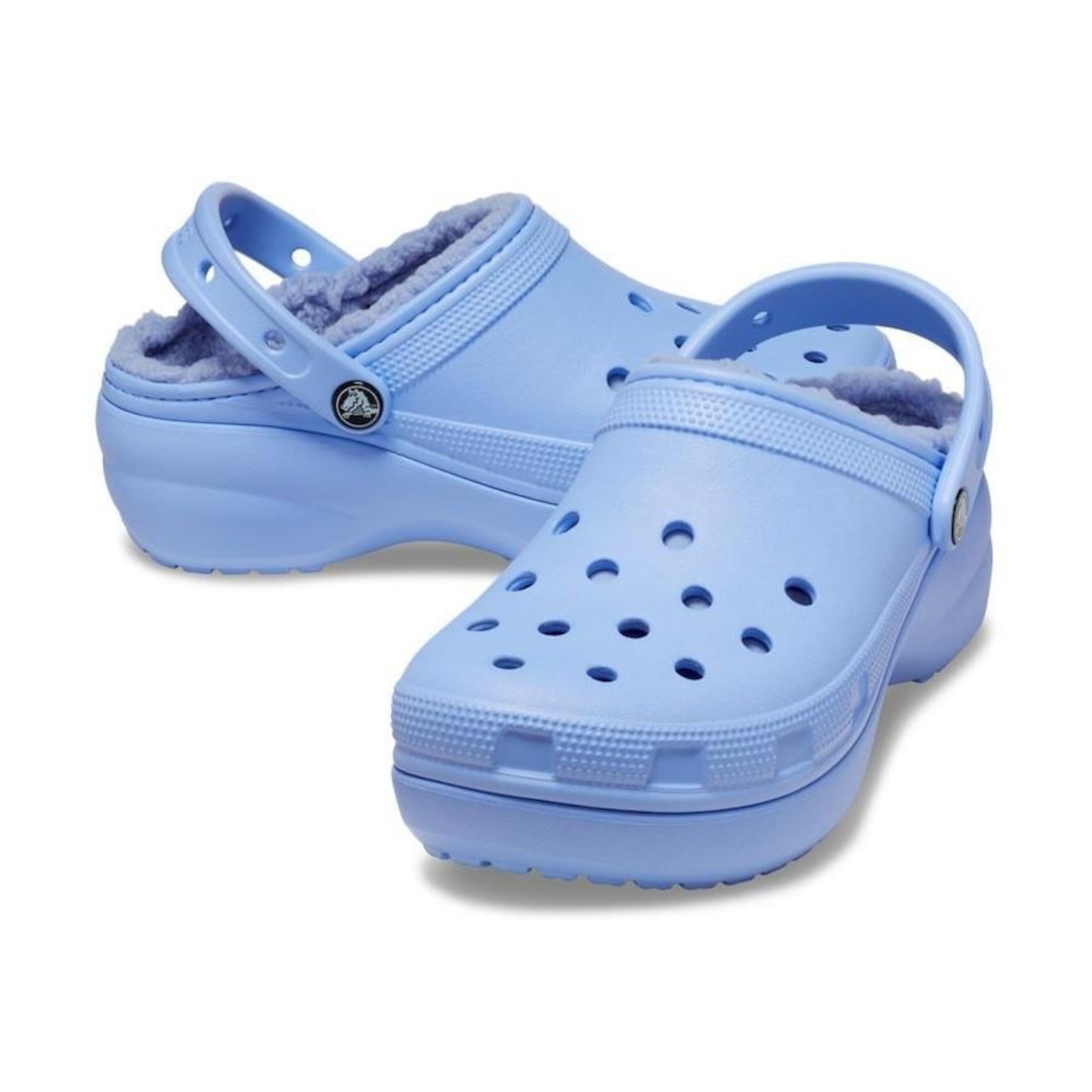 Sandália Crocs Classic Plataform Lined Clog - Feminino - Foto 4