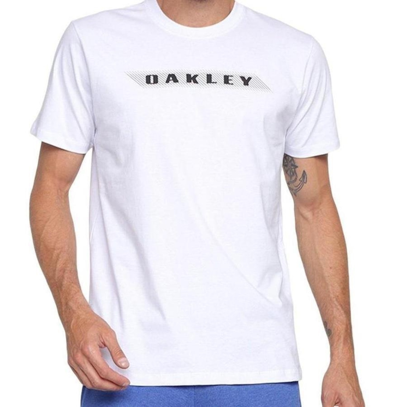 Camiseta Oakley Striped Bark - Masculina - Foto 1