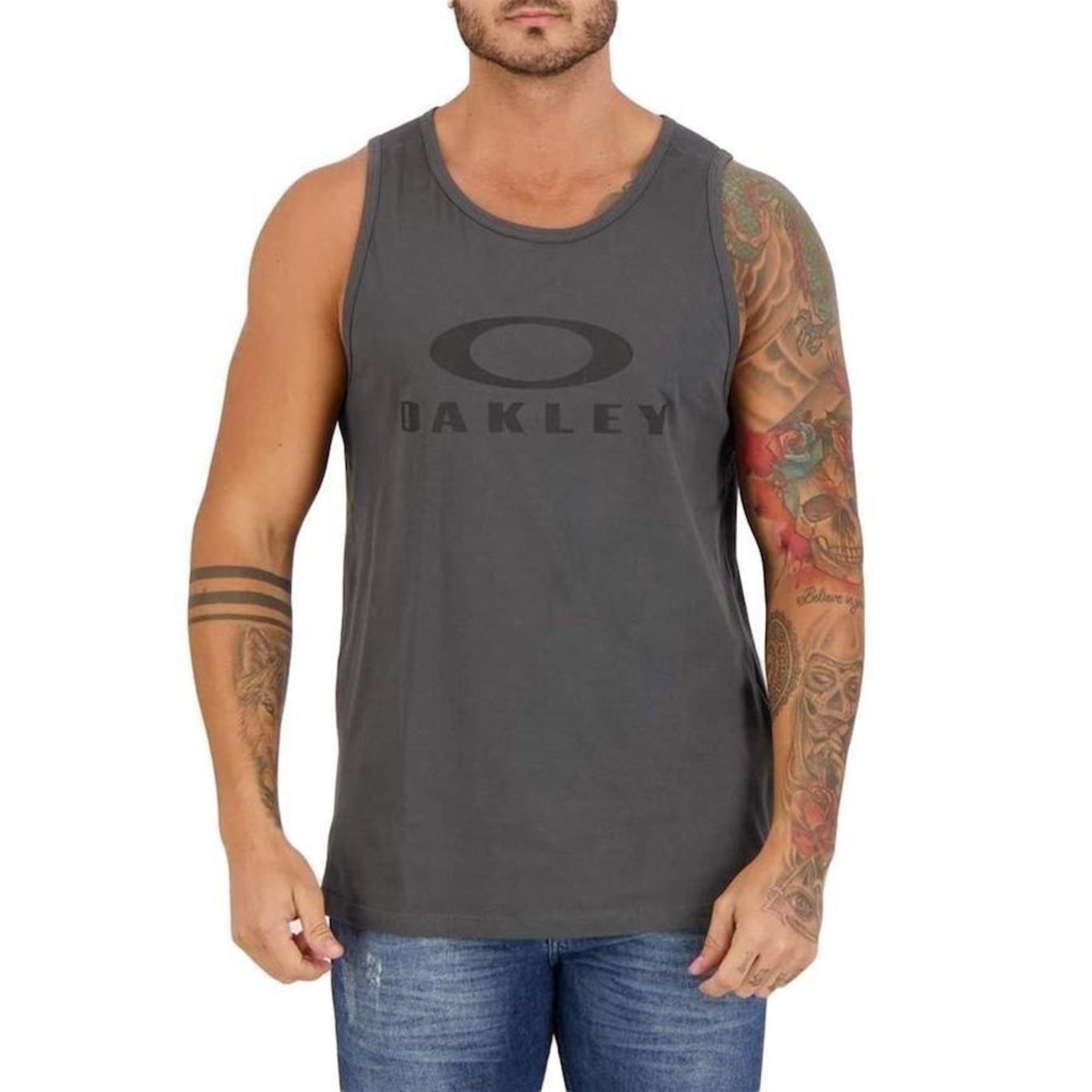 Camiseta Oakley Digi Skull Masculina - Preto