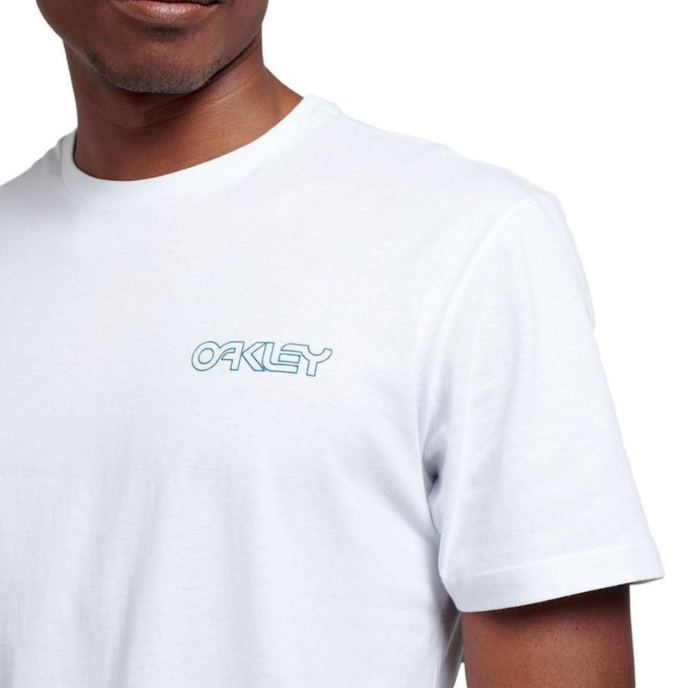 Camiseta Oakley Logo Graphic Masculina Branco Branco