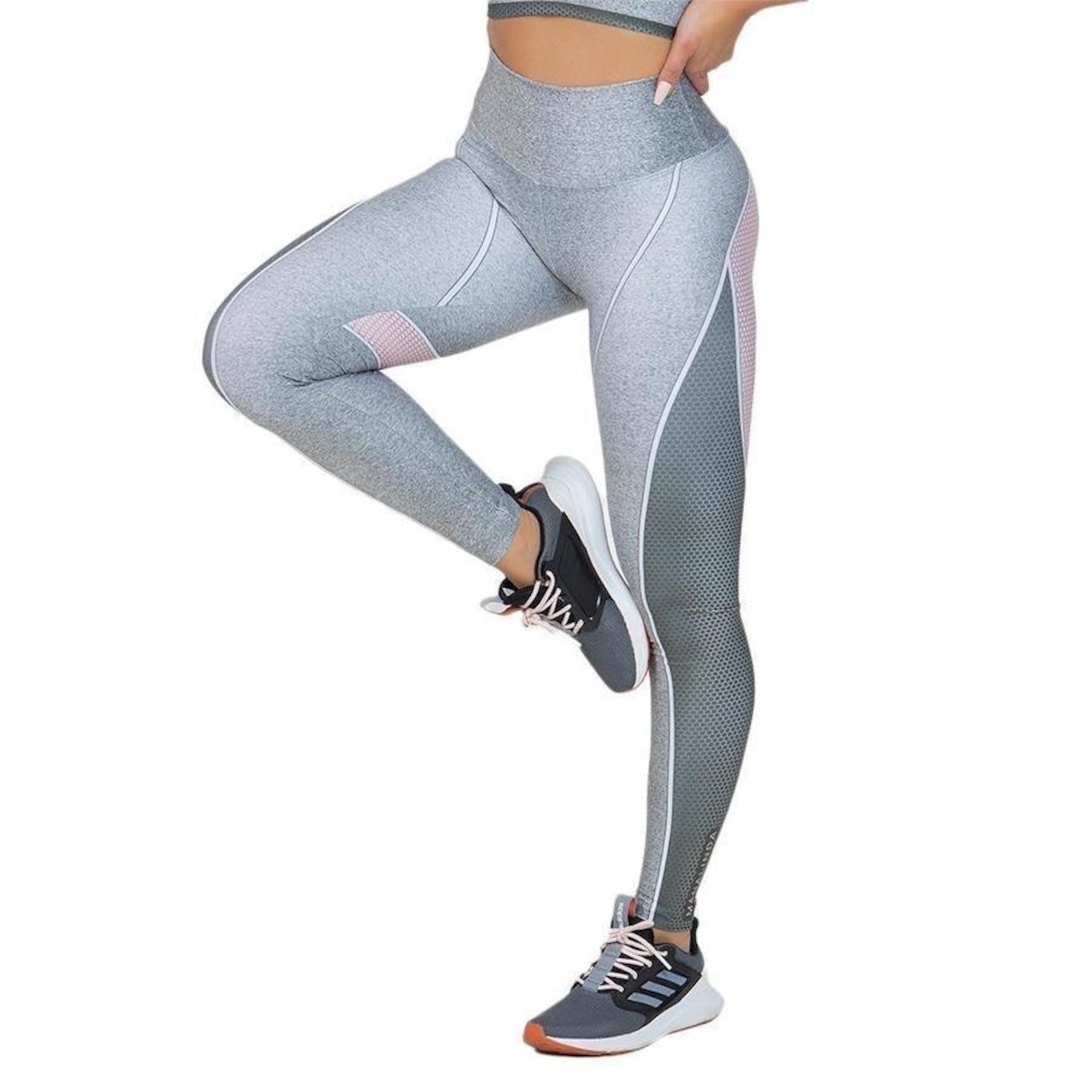 Calça Legging Manalinda Space Silver - Feminina - Foto 1