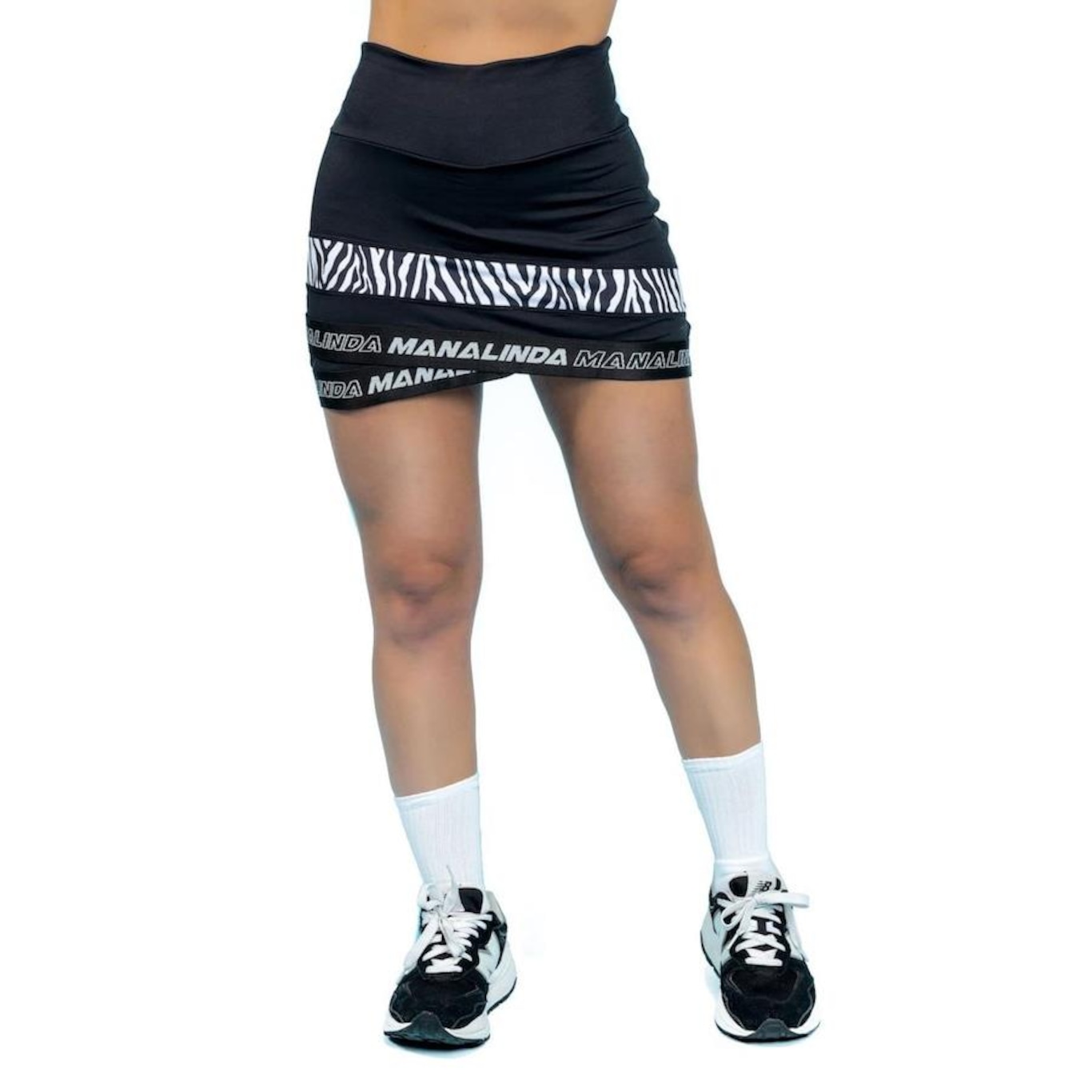 Shorts Saia Manalinda Zebra - Feminino - Foto 1