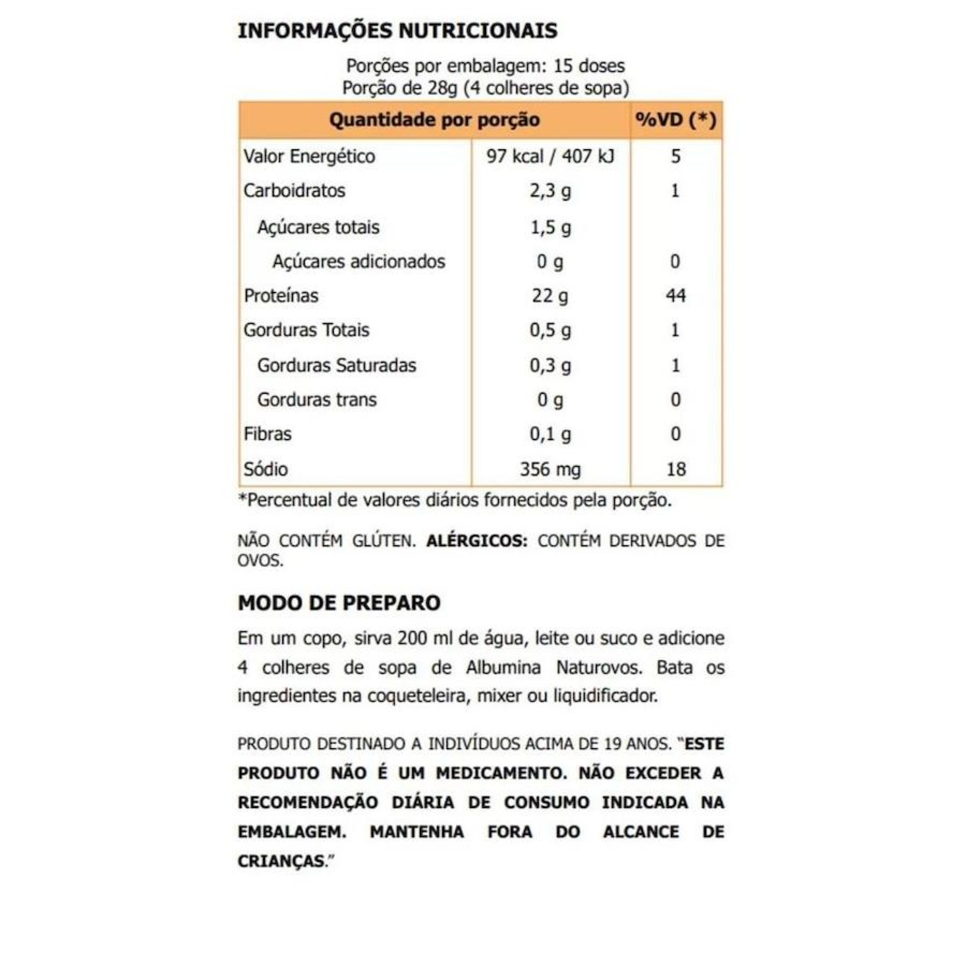 Albumina Naturovos - Morango - 420g - Foto 2