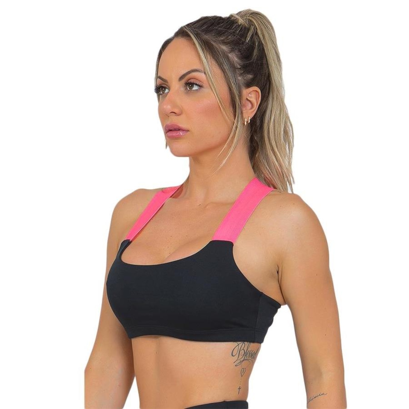 Top Fitness sem Bojo Manalinda Neon - Feminino - Foto 3