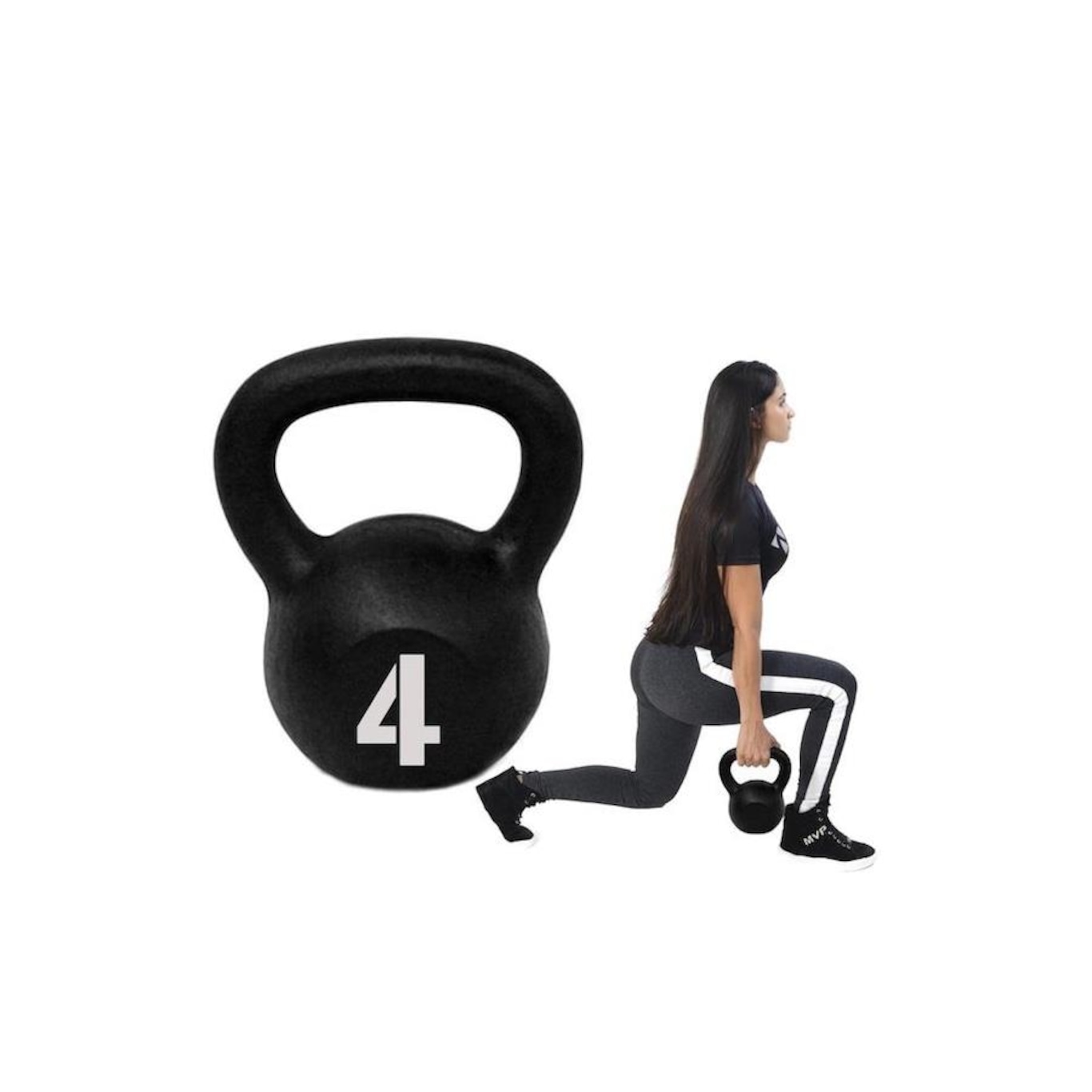 Kit de Kettlebell Natural Fitness 4kg+ 6kg + 8kg + 10kg Centauro