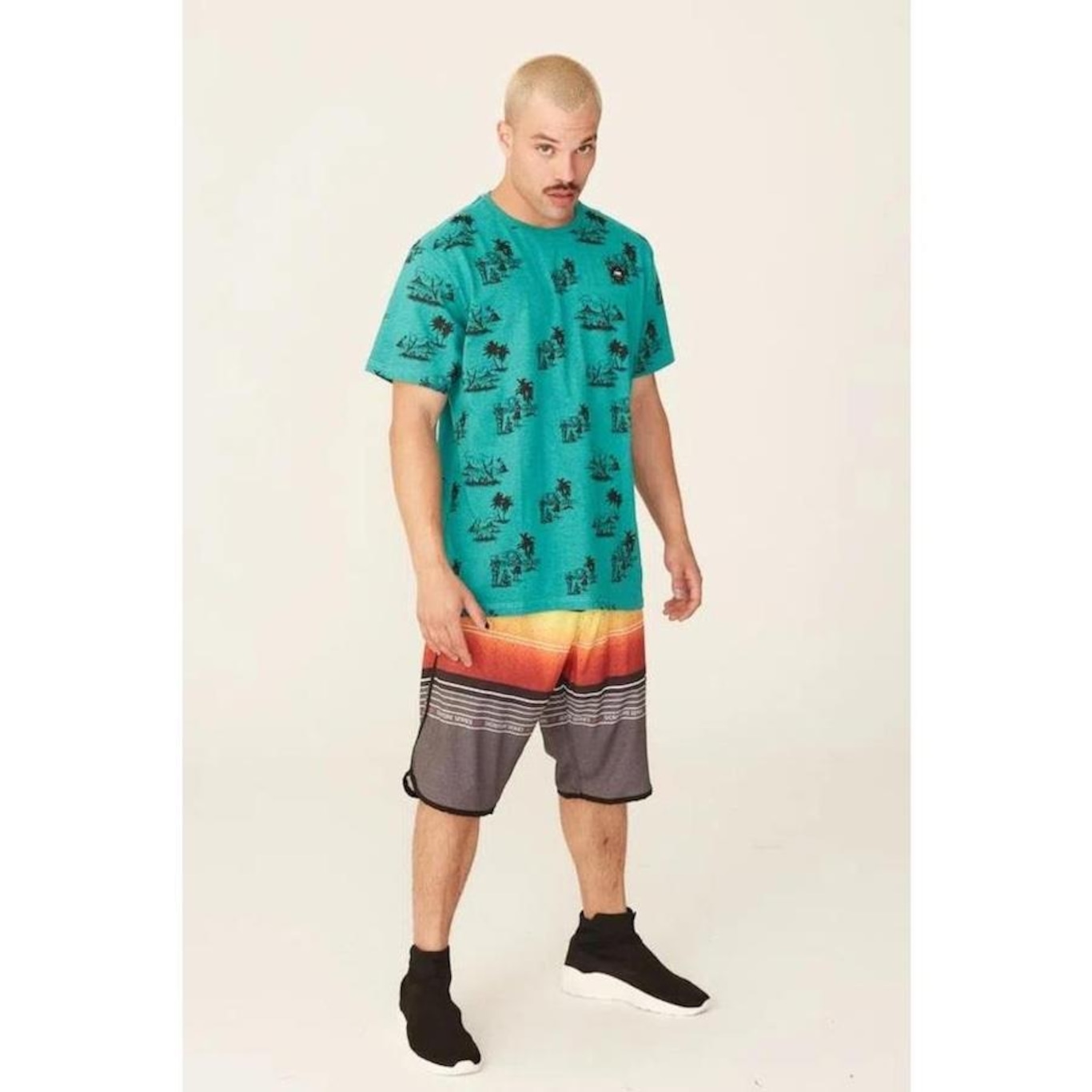 Camisa Hawaiian Dreams Nook Água - Masculina - Foto 2