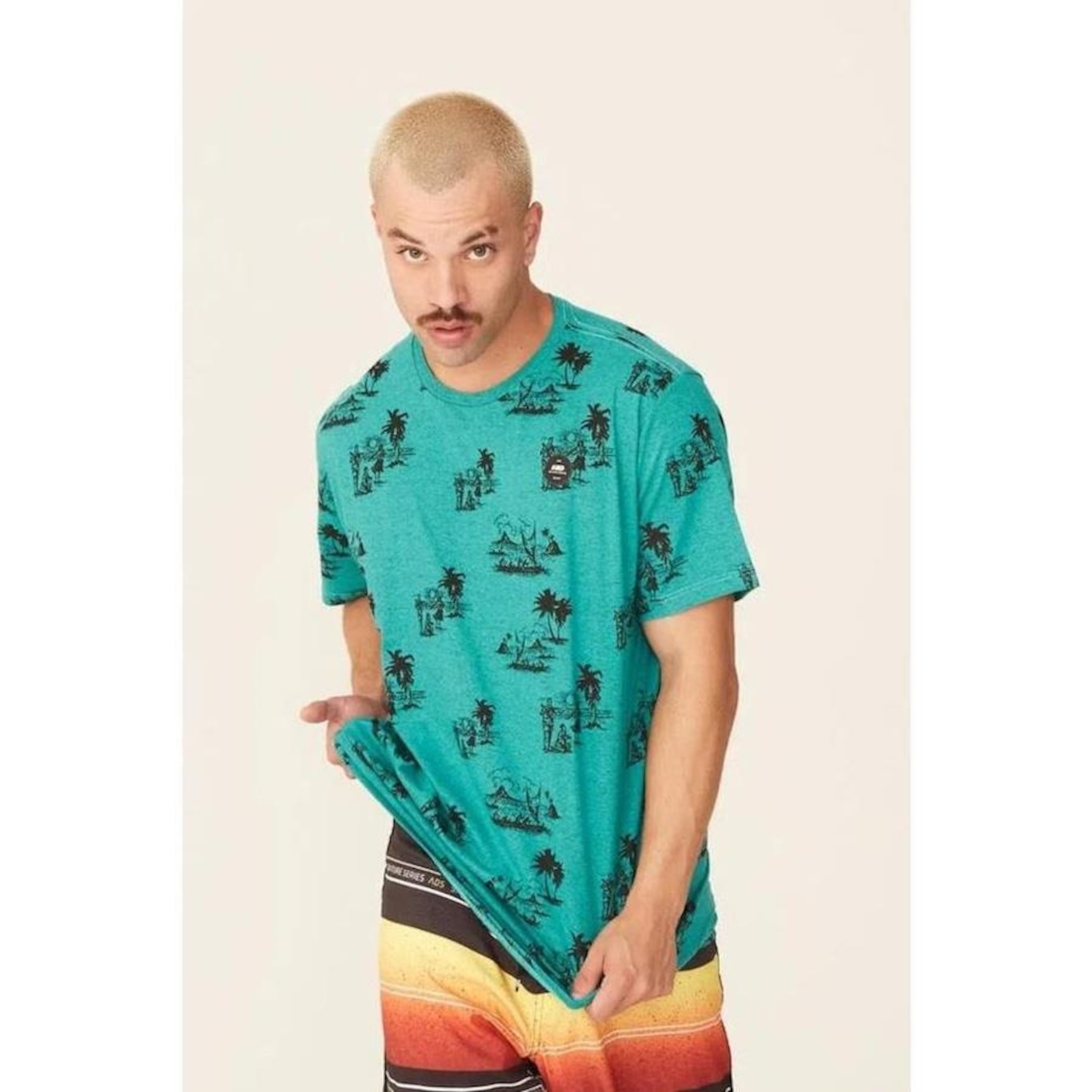 Camisa Hawaiian Dreams Nook Água - Masculina - Foto 3