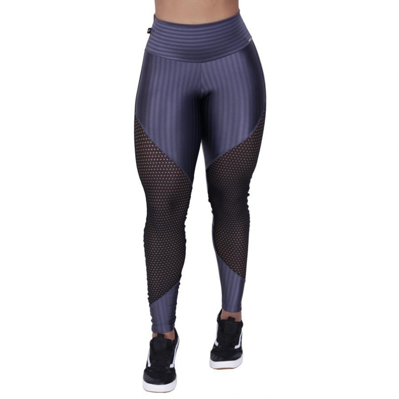 Calça Legging Recorte Cirê Chumbo - Roupas Femininas