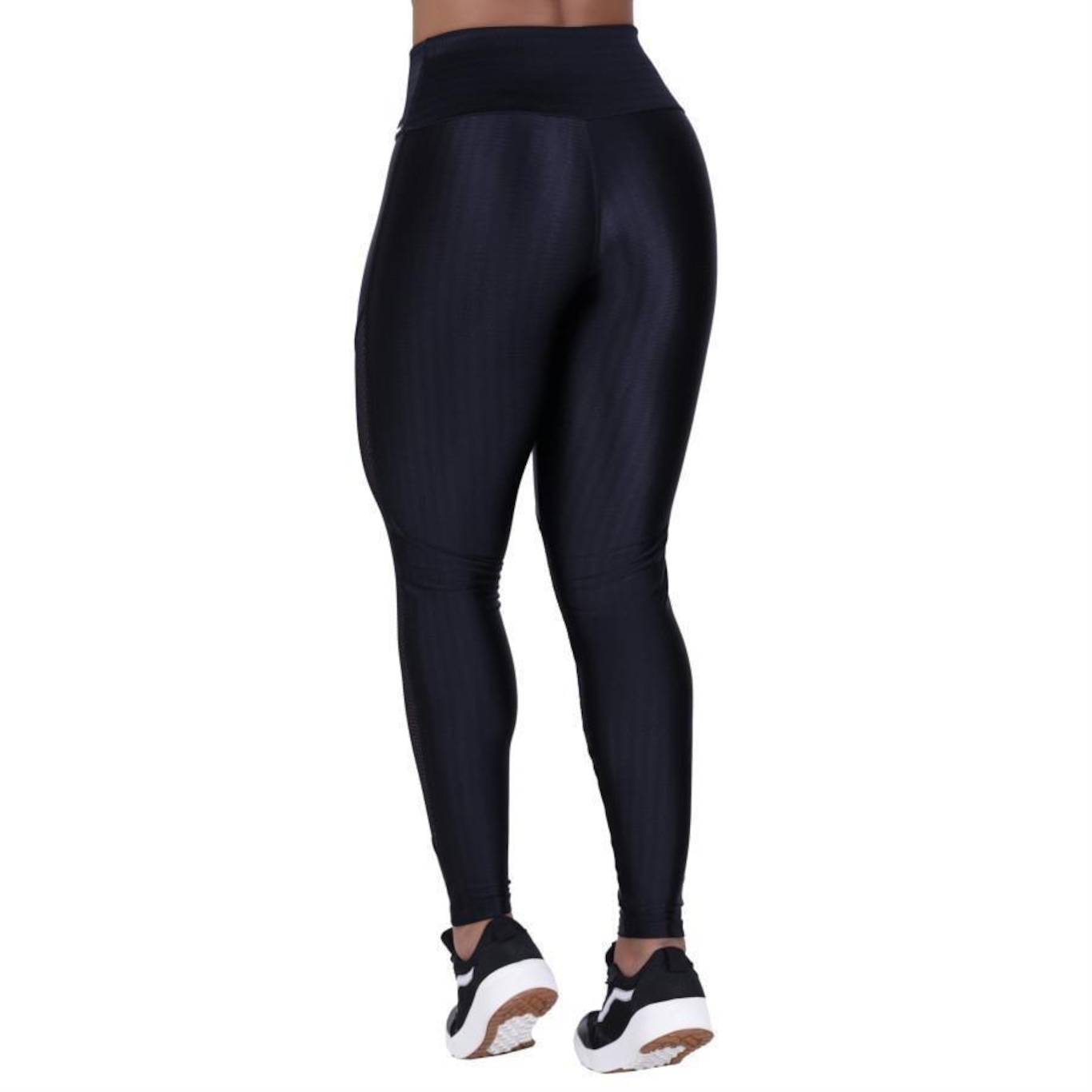 Calça Legging Orbis Fitness Cirrê 3D Recortes Tela Cós Alto - Feminina - Foto 2