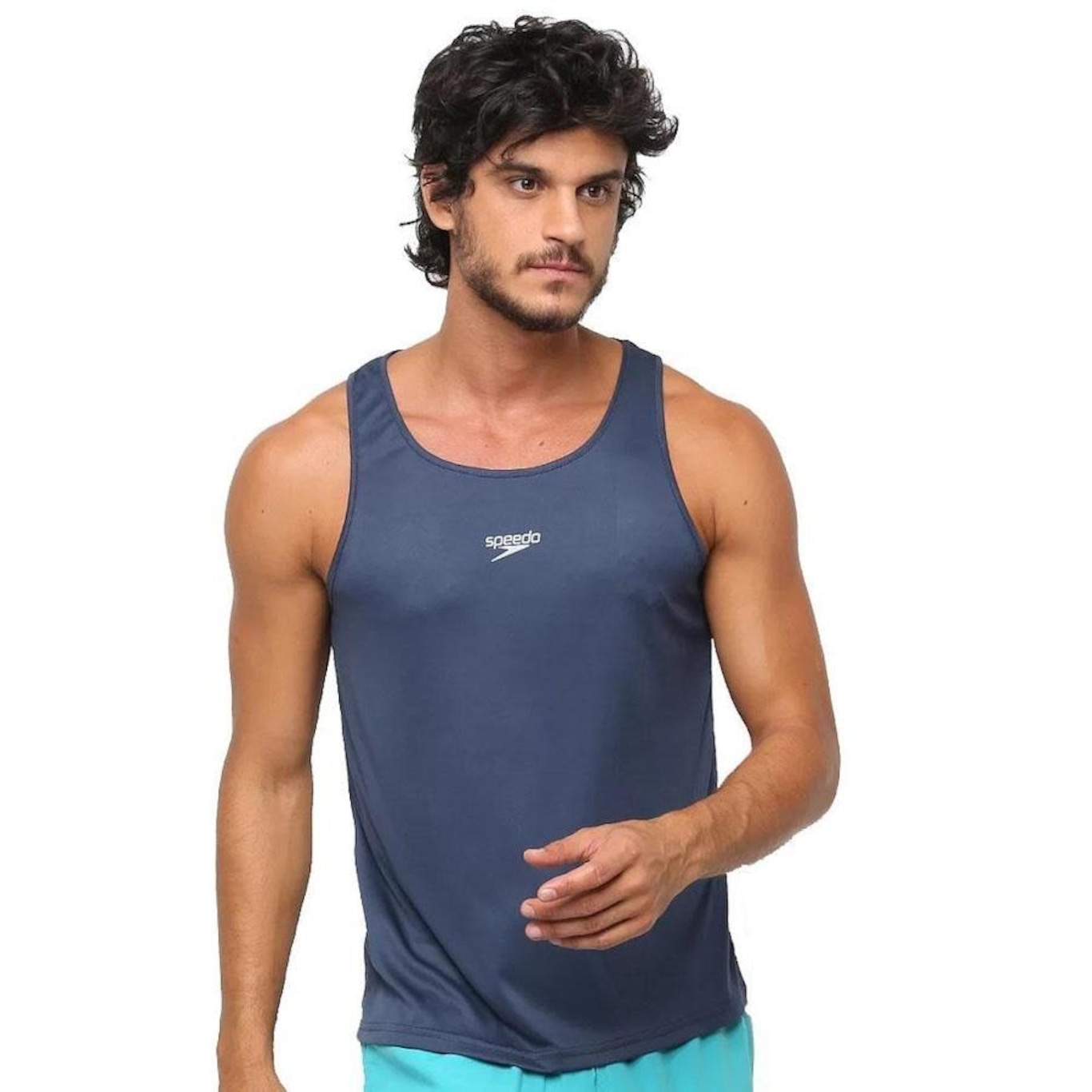 Camiseta Regata Speedo Basic Interlock - Masculina - Foto 3