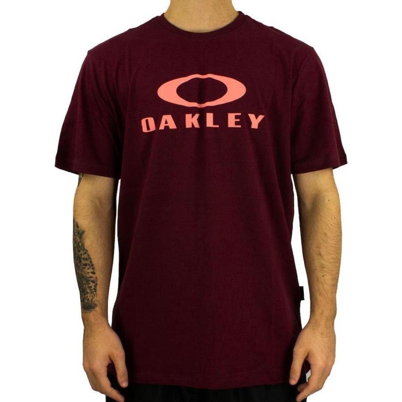 Camiseta Oakley O-Bark Masculina - Vermelho