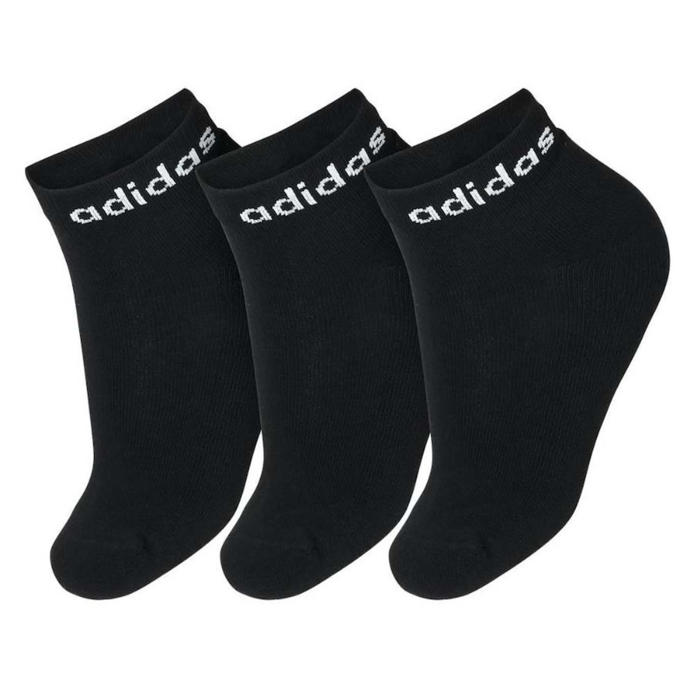 Kit de Meias Cano Baixo adidas Lin Ankle com 3 Pares - Adulto - Foto 1