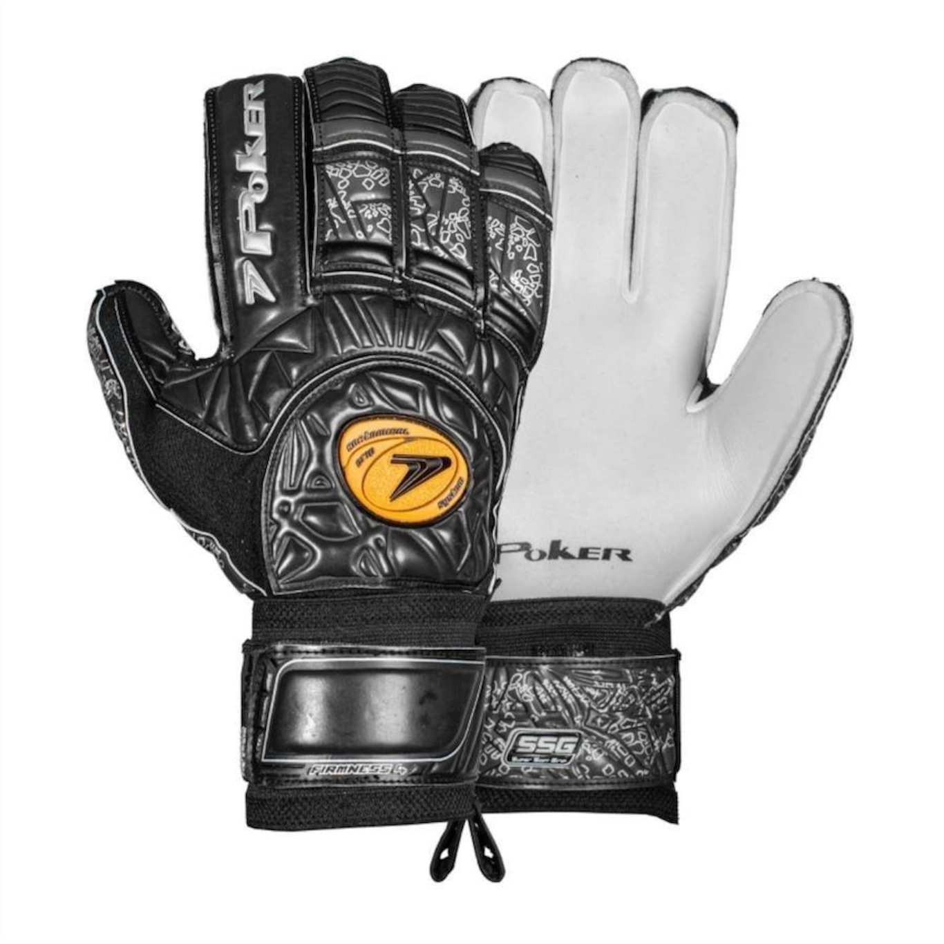 Luvas de Goleiro Poker Profissional Firmness 4 - Adulto - Foto 1