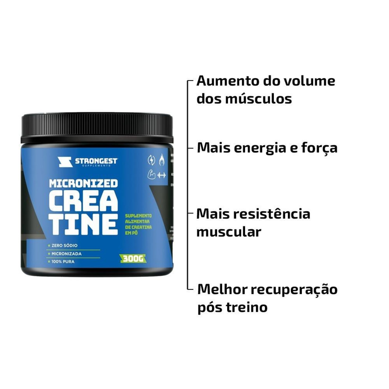 Kit 2 Suplementos Multivitamínico + Creatina Strongest em Promoção