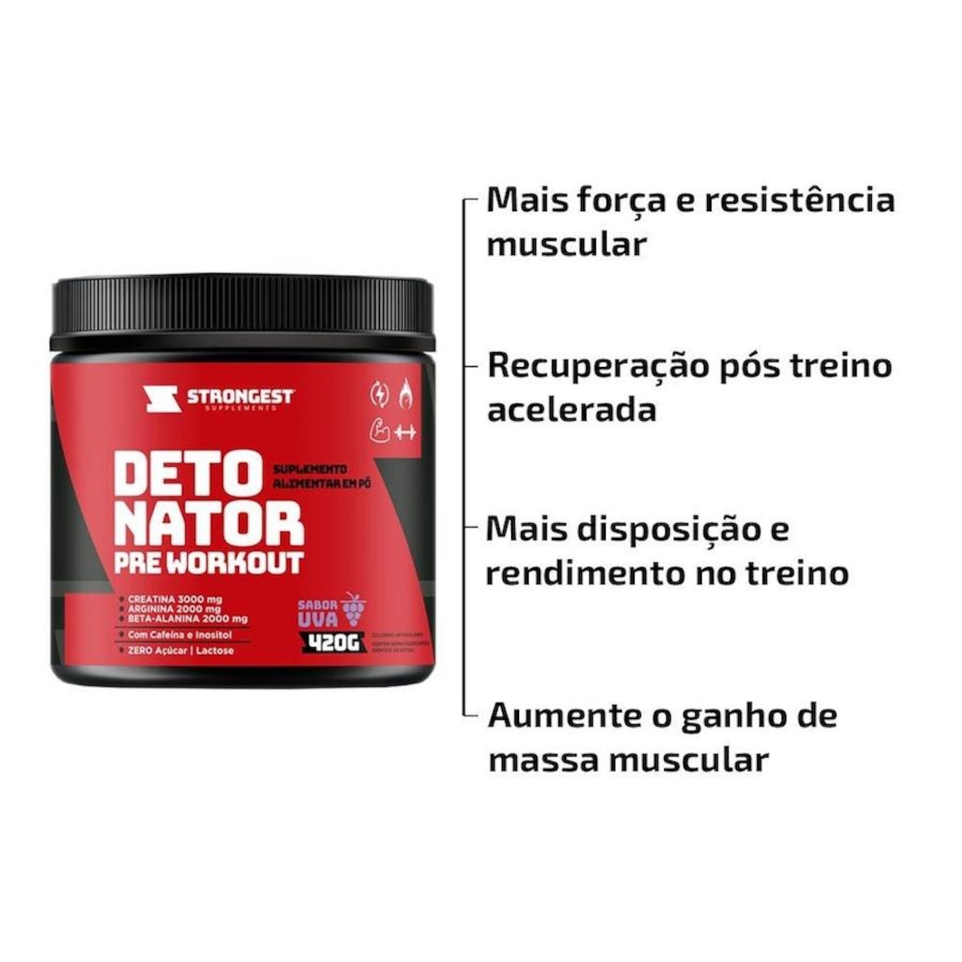 Kit 2 Suplementos Multivitamínico + Creatina Strongest em Promoção