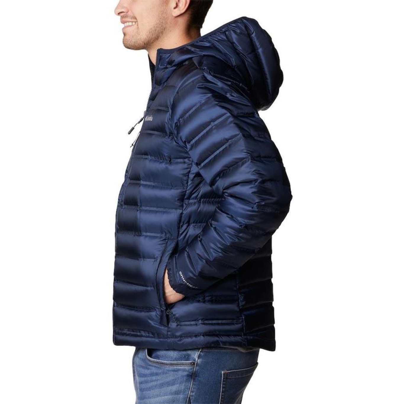 Jaqueta com Capuz Columbia Down Pebble Peak Hooded - Masculina - Foto 4