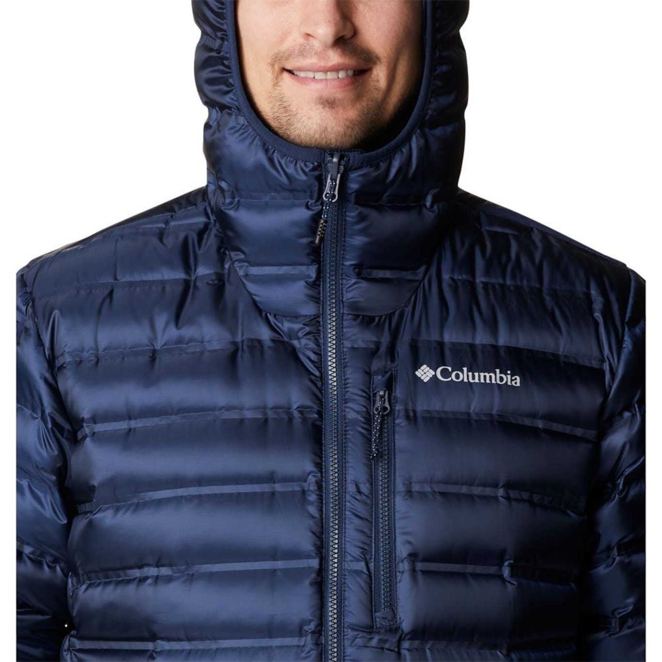 Jaqueta com Capuz Columbia Down Pebble Peak Hooded - Masculina - Foto 5