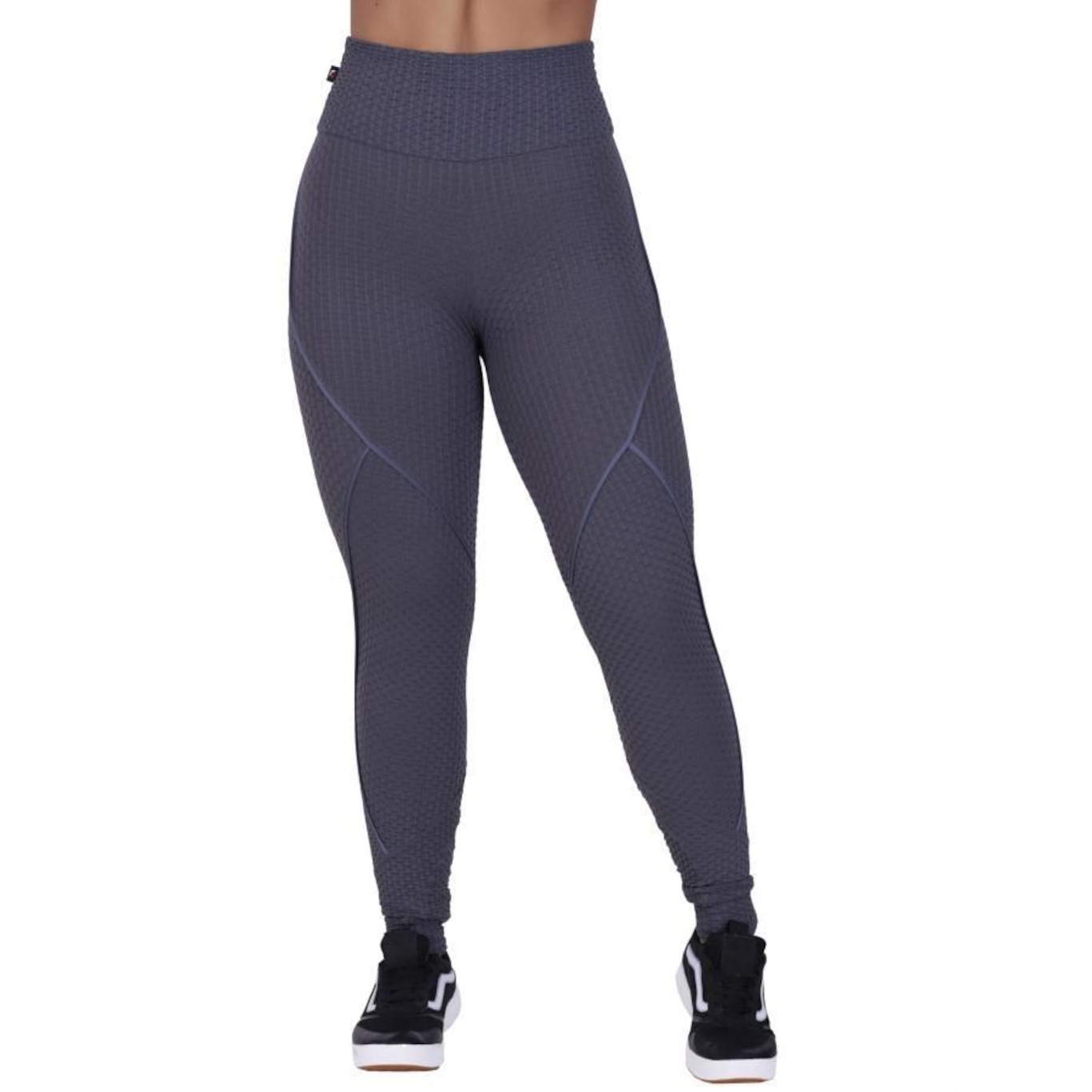 Calça Legging Orbis Fitness Textura Relevo - Feminina - Foto 1