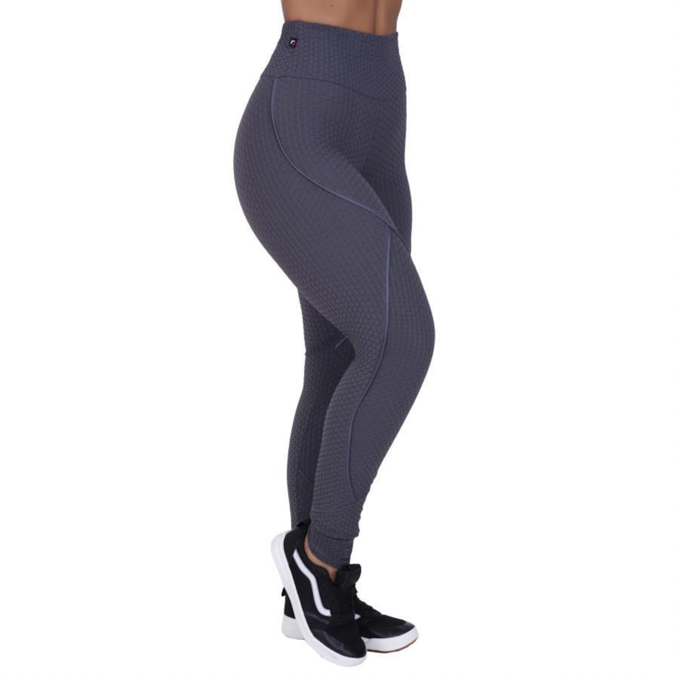 Calça Legging Orbis Fitness Textura Relevo - Feminina - Foto 2